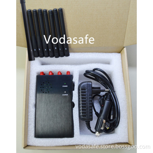 8 Bands Remote Control RF Jammer for All Cellular, GPS, Lojack, Alarm
